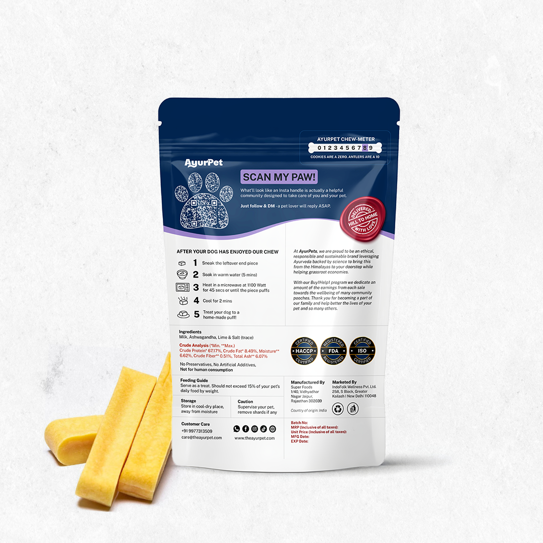 Calming Ashwagandha Yak Cheese Chews