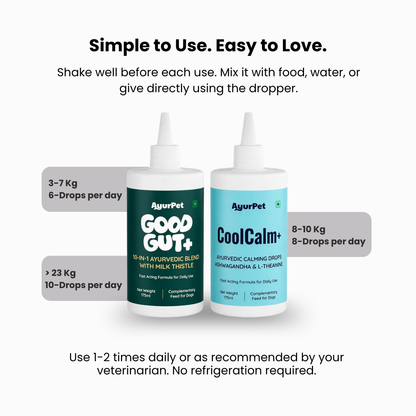 Gut Health & Stress Relief Combo | GoodGut+ & CoolCalm+ | Ayurvedic Gut-Brain Axis Support