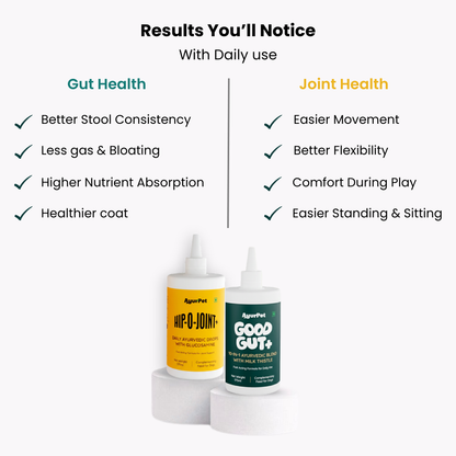 Gut & Joint Care Combo for Dogs | GoodGut+ & Hip-O-Joint | Natural Ayurvedic Formulation