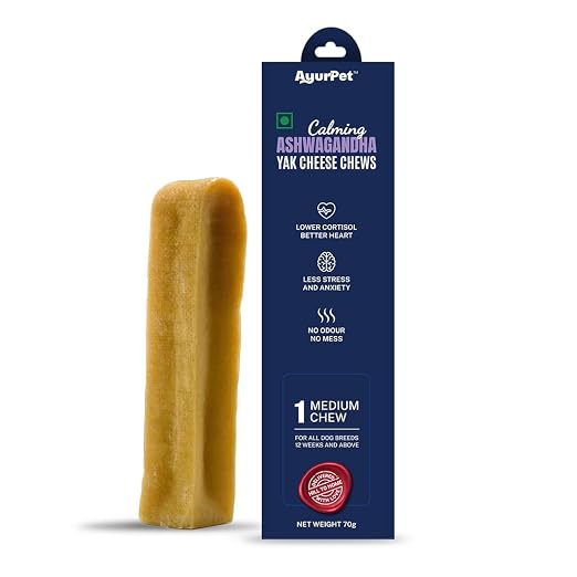 Yak Cheese Chews – 6-Hour Long-Lasting Dental Treats for Dogs | Mental Stimulation + Daily Wellness | Natural, 100% Veg, Protein-Rich | Pack of 1 Chew