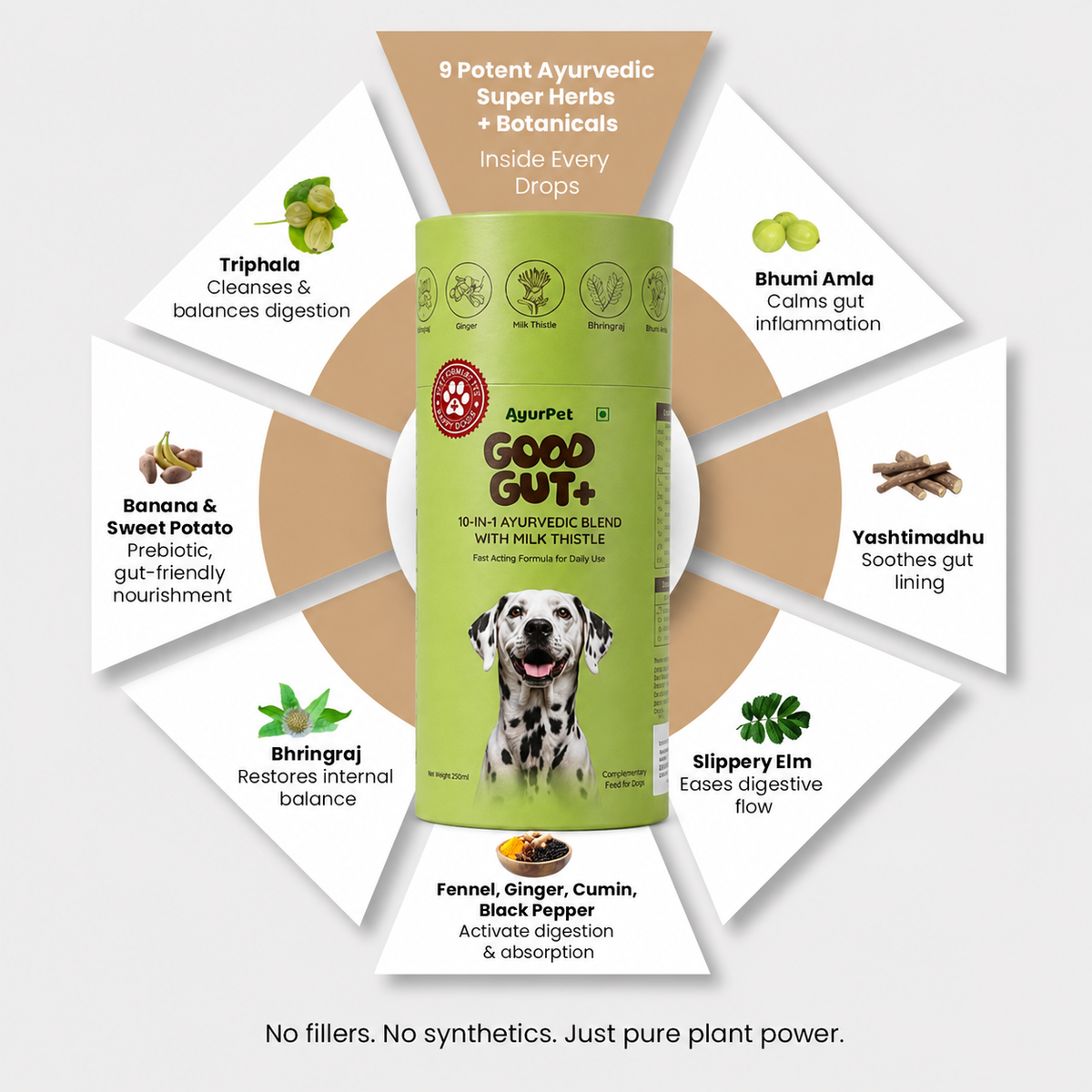 GoodGut+|  Digestive Enzymes & Prebiotics | Gut & Liver Health, Reduced Scratching & Paw-Licking | 100% Natural